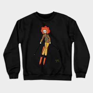 Freestyle women skiiers - winter sports - red Crewneck Sweatshirt